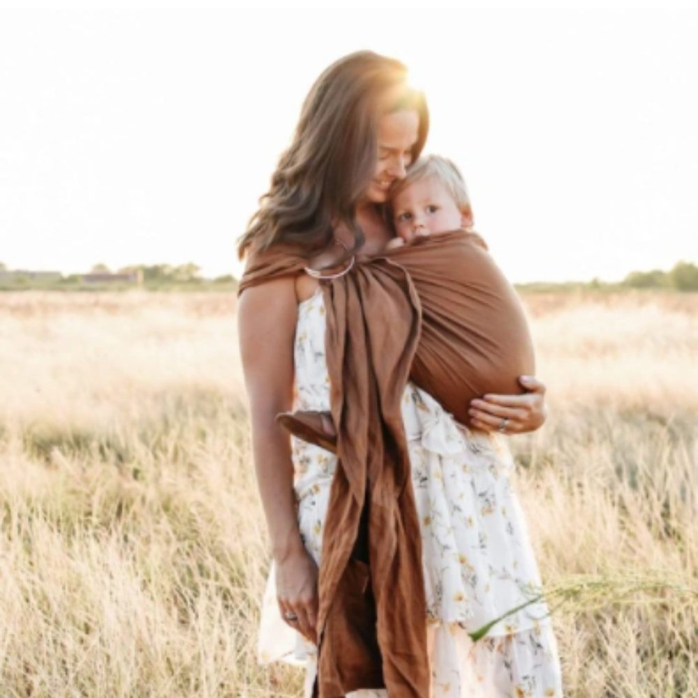 Kyte Ring Sling in Cedar with Rose Rings